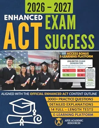 enhanced act exam success act prep study guide with full length practice tests practice questions and access