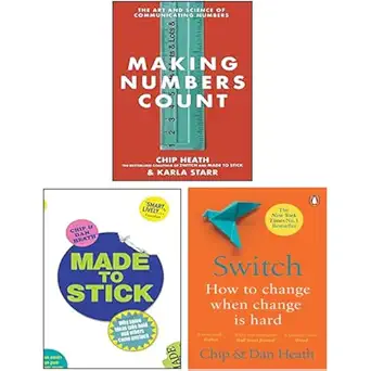 making numbers count hardcover made to stick and switch 3 books collection set 1st edition dan heath