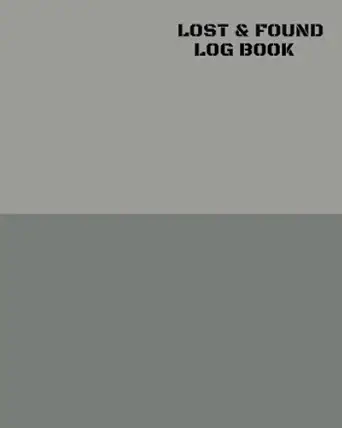 lost and found log book lost property template to record all items and money found tracker notebook journal