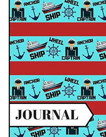 journal sailing/boating nautical style pattern novelty gift college ruled boating notebook for boys girls sea