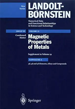 3d 4d and 5d elements alloys and compounds 1st edition h p j wijn ,k kanematsu ,s misawa ,m shiga ,h wada