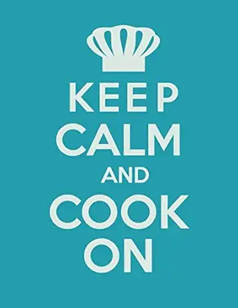 keep calm and cook on large recipe journal to write in 1st edition sky blank 1973192276, 978-1973192275