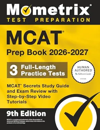 mcat prep book 2026 2027 3 full length practice tests mcat secrets study guide and exam review with step by