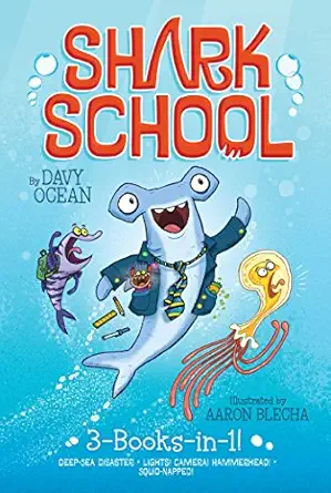 shark school 3 books in 1 deep sea disaster lights camera hammerhead squid napped 1st edition davy ocean
