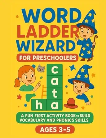 preschool word ladder wizards fun cvc puzzles and phonics games for kids ages 3 5 a fun first activity book