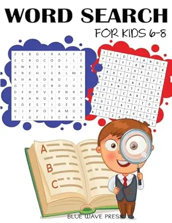 word search for kids 6 8 1st edition blue wave press 1947243918, 978-1947243910