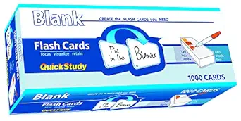 blank flash cards 1000 cards a quickstudy reference tool 1st edition inc barcharts publishing 1423220692,