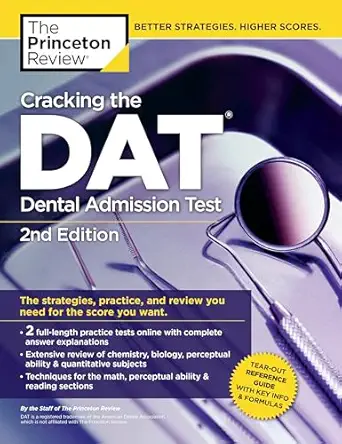 cracking the dat 1st edition the princeton review 1524758469, 978-1524758462