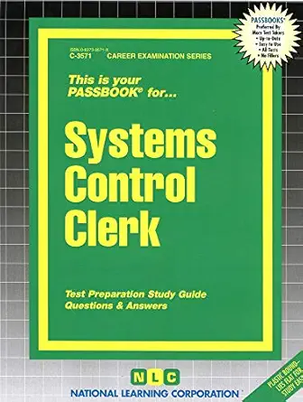 systems control clerk 1st edition national learning corporation 083733571x, 978-0837335711