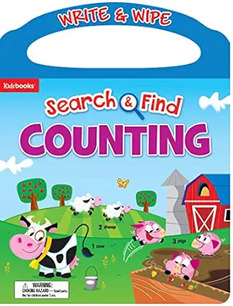 search and find counting search for monsters animals dinosaurs and more while learning to count erasable