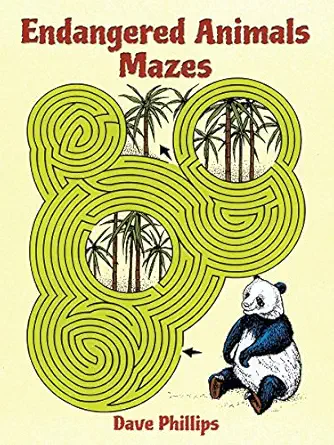 endangered animals mazes 1st edition dave phillips 0486291472, 978-0486291475