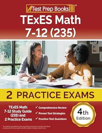 texes math 7 12 study guide and practice exams 1st edition lydia morrison 163775874x, 978-1637758748