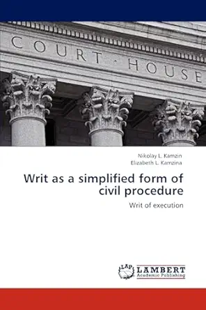 Writ As A Simplified Form Of Civil Procedure Writ Of Execution