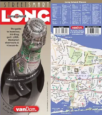 streetsmart long island map by vandam a laminated pocket size street and freeway map to long island ny