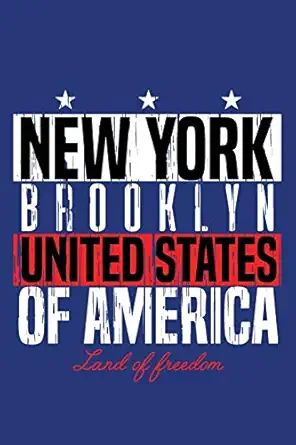 new york brooklyn united states of america american pride colorful journal 1st edition leon velez 1724634194,