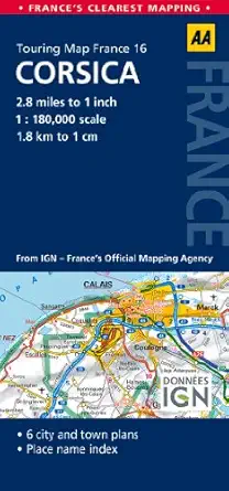 road map corsica 1st edition aa publishing 0749575603, 978-0749575601