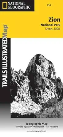 national geographic trails illustrated zion national park utah usa 1st edition national geographic