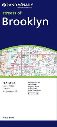 rand mcnally brooklyn new york city map 1st edition rand mcnally and company 0528858068, 978-0528858062