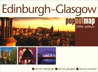 edinburgh/glasgow popout map 1st edition ltd compass maps 1845876458, 978-1845876456