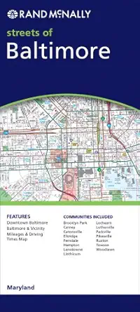 rand mcnally baltimore maryland local map 1st edition rand mcnally and company 0528997718, 978-0528997716