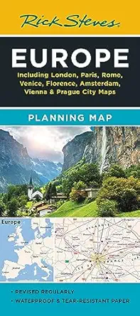 rick steves europe planning map including london paris rome venice florence amsterdam vienna and prague city