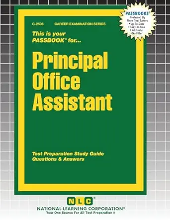 principal office assistant 1st edition passbooks 1799325954, 978-1799325956