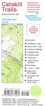 catskill trails 1st edition new york new jersey trail conference 1880775468, 978-1880775462