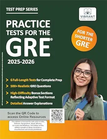 practice tests for the gre 2025 2026 6 full length tests 500+ timed questions answer explanations and high