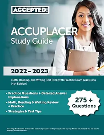 Accuplacer Study Guide 2022 2023 Math Reading And Writing Test Prep ...