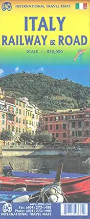 italy railway and road map 1 850k waterproof 1st edition itmb publishing ltd 1771293667, 978-1771293662