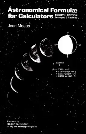 astronomical formulae for calculators 1st edition jean meeus 0943396220, 978-0943396224