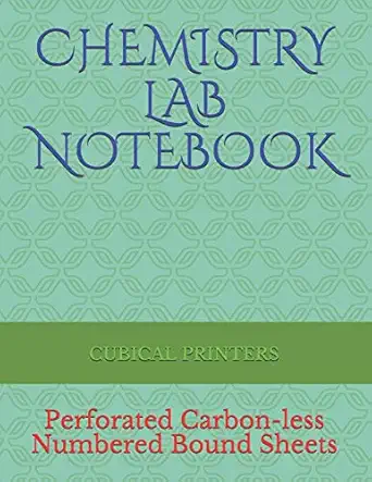 chemistry lab notebook perforated carbon less duplicate sheets 1st edition cubical printers 1707166803,