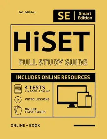hiset full study guide   academy hiset study prep including 4 full length practice tests both in the book +