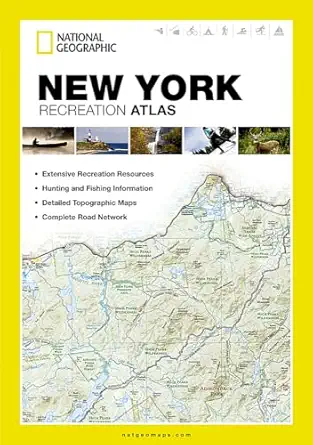 new york recreation atlas 1st edition national geographic maps 1597755540, 978-1597755542