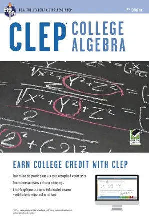 clep college algebra w/ online practice exams 1st edition editors of rea 073861016x, 978-0738610160