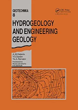 Hydrogeology And Engineering Geology Geotechnika Selected Translations Of Russian Geotechnical Literature 8