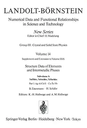 ag al cd s cu te yb 1st edition b eisenmann ,h scha fer 3540154116, 978-3540154112