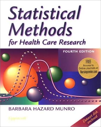 statistical methods for health care research with online articles with cdrom 1st edition barbara hazard munro