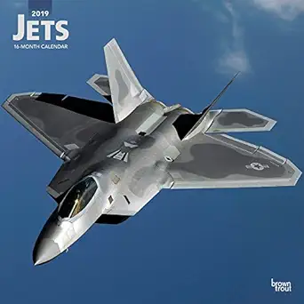 Jets 2019 12 X 12 Inch Monthly Square Wall Calendar Airplane Aircraft Military Flight