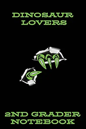 dinosaur lovers 2nd grader notebook ruled journal 1st edition mark lawson 1795452277, 978-1795452274