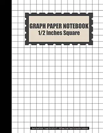 graph paper notebook 1/2 inches square blank quad ruled 108 pages graph paper composition notebook graph