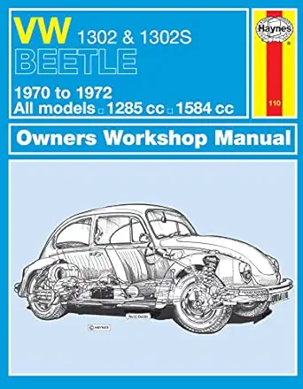 vw 1302s super beetle owners workshop manual 1st edition j h haynes 0857335804, 978-0857335807