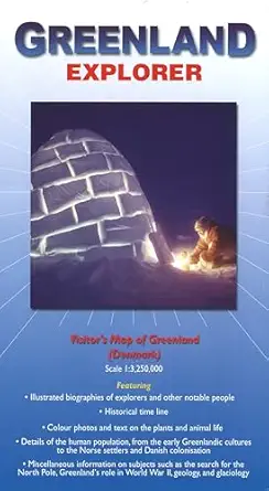 greenland 1 3 25m explorer map 1st edition ocean explorer 0954371755, 978-0954371753