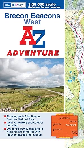 brecon beacons adventure atlas 1 25k a z 1st edition geographers a z map co ltd 1843489325, 978-1843489320