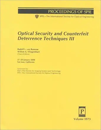 optical security and counterfiet deterrence techniques iii 27 28 january 2000 san jose california 1st edition