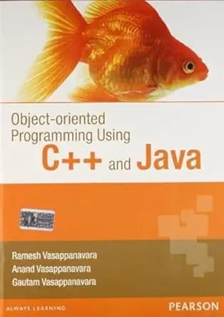 object oriented programming using c++ and java 1st edition ramesh vasappanavara 8131754553, 978-8131754559
