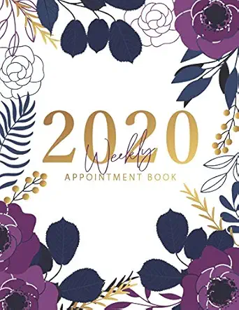 2020 weekly appointment book elegant floral cover weekly and monthly appointment planner organizer dated