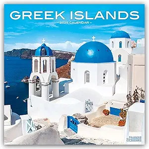 2025 greek islands wall calendar 12x12 avonside publishing 1st edition avonside 1804604682