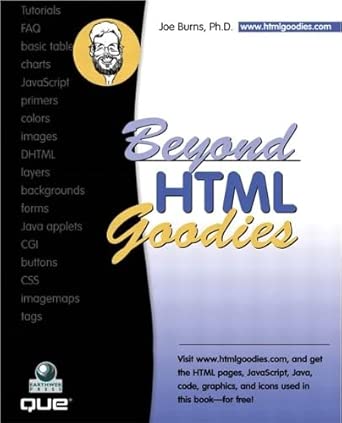 beyond html goodies 1st edition media group int ,burns joe 0789727803, 978-0789727800