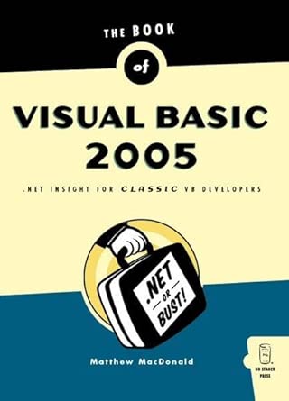the book of visual basic 2005 net insight for classic vb developers 1st edition matthew macdonald 1593270747,